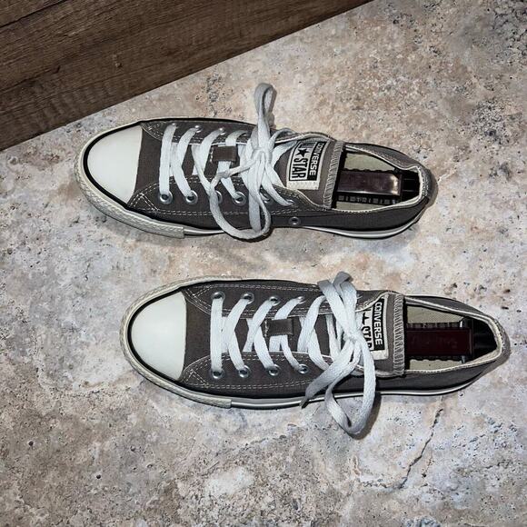 Converse Chuck Taylor All Star Sz 7W 5M Gray Canvas Low Top Shoes Sneaker Unisex - Picture 6 of 14